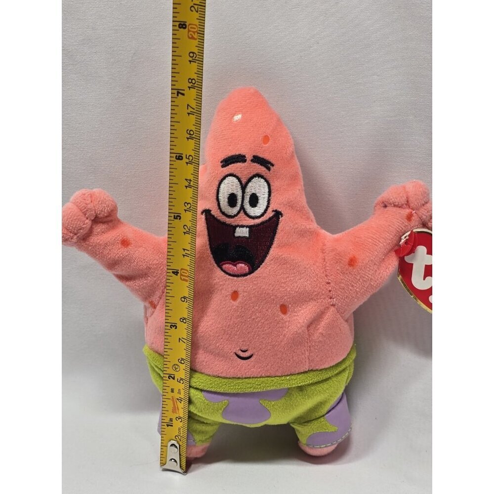 Patrick Star Ty Beanie Babies Plush SpongeBob Nickelodeon Best Day Ever. - Picture 3 of 9